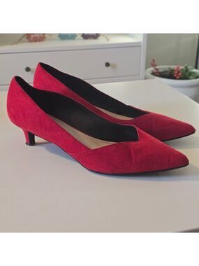 Kelly & Katie Red Kitten Heel Shoes